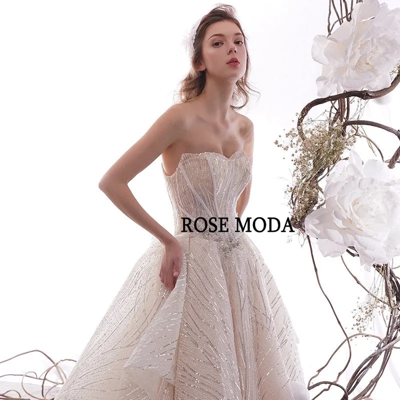 Rosemoda Glitter Ball Gown Wedding Dress