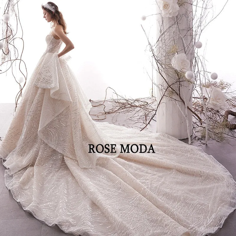 Rosemoda Glitter Ball Gown Wedding Dress