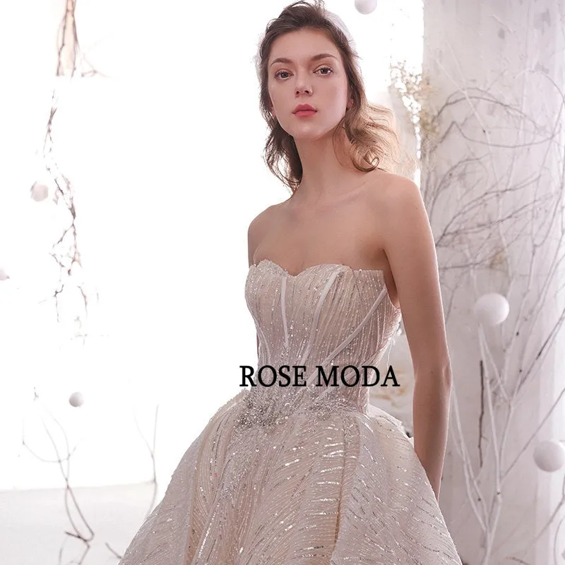Rosemoda Glitter Ball Gown Wedding Dress