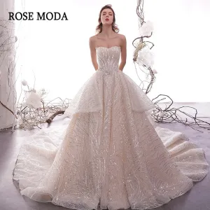 Rosemoda Glitter Ball Gown Wedding Dress