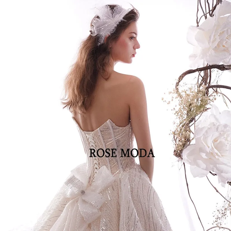 Rosemoda Glitter Ball Gown Wedding Dress
