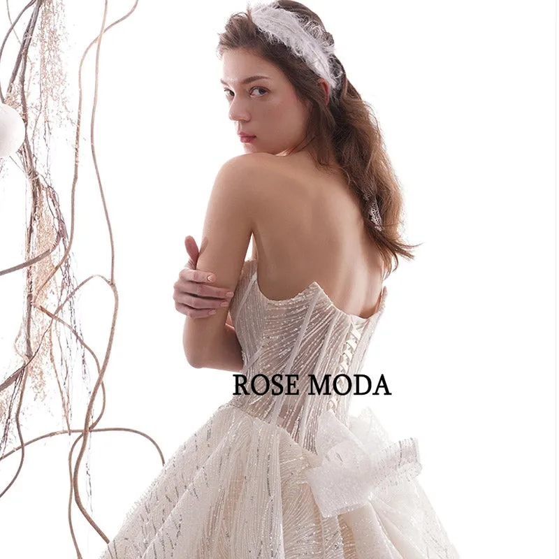 Rosemoda Glitter Ball Gown Wedding Dress