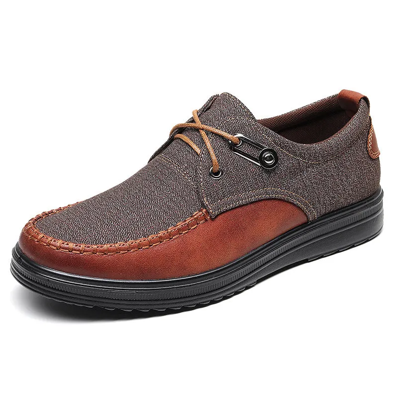 SoleBalance™ leren orthopedische herenschoenen met letterprint bruin