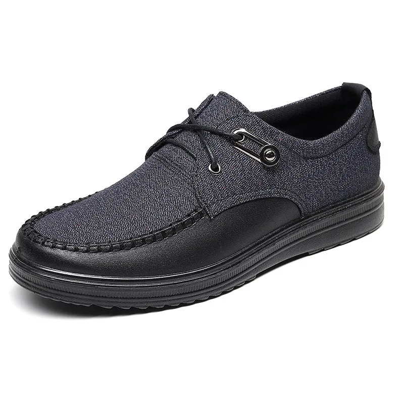 SoleBalance™ leren orthopedische herenschoenen met letterprint bruin