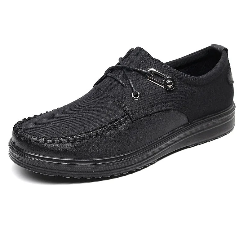 SoleBalance™ leren orthopedische herenschoenen met letterprint bruin