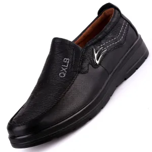 SoleBalance™ leren orthopedische herenschoenen met letterprint bruin