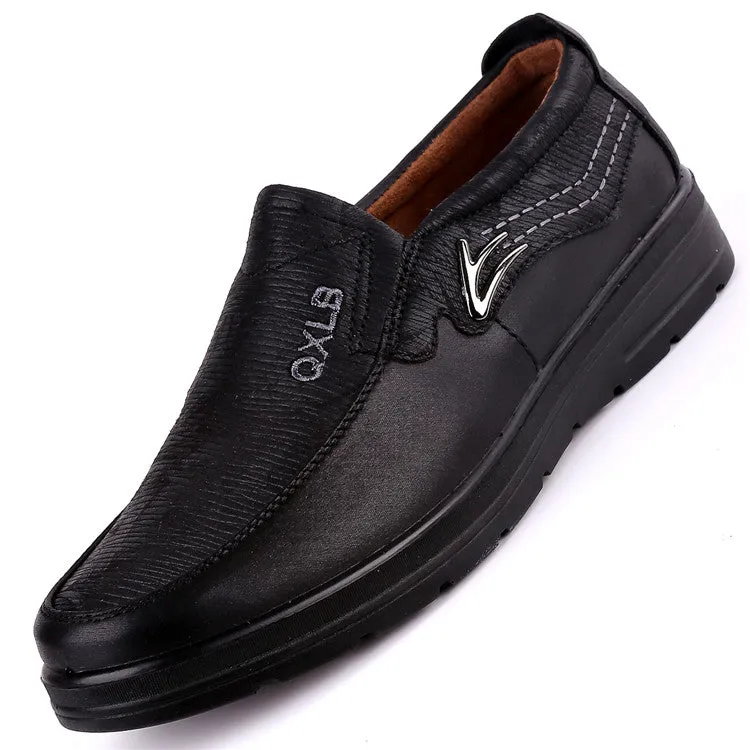 SoleBalance™ leren orthopedische herenschoenen met letterprint bruin