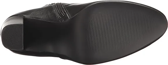 Steve Madden Editor Black Leather Fashion Pointed Toe Womens Dress Ankle Boots