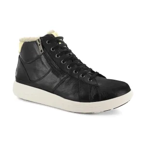 Strive Chatsworth II Ladies Black Leather Arch Support Zip & Lace Ankle Boots