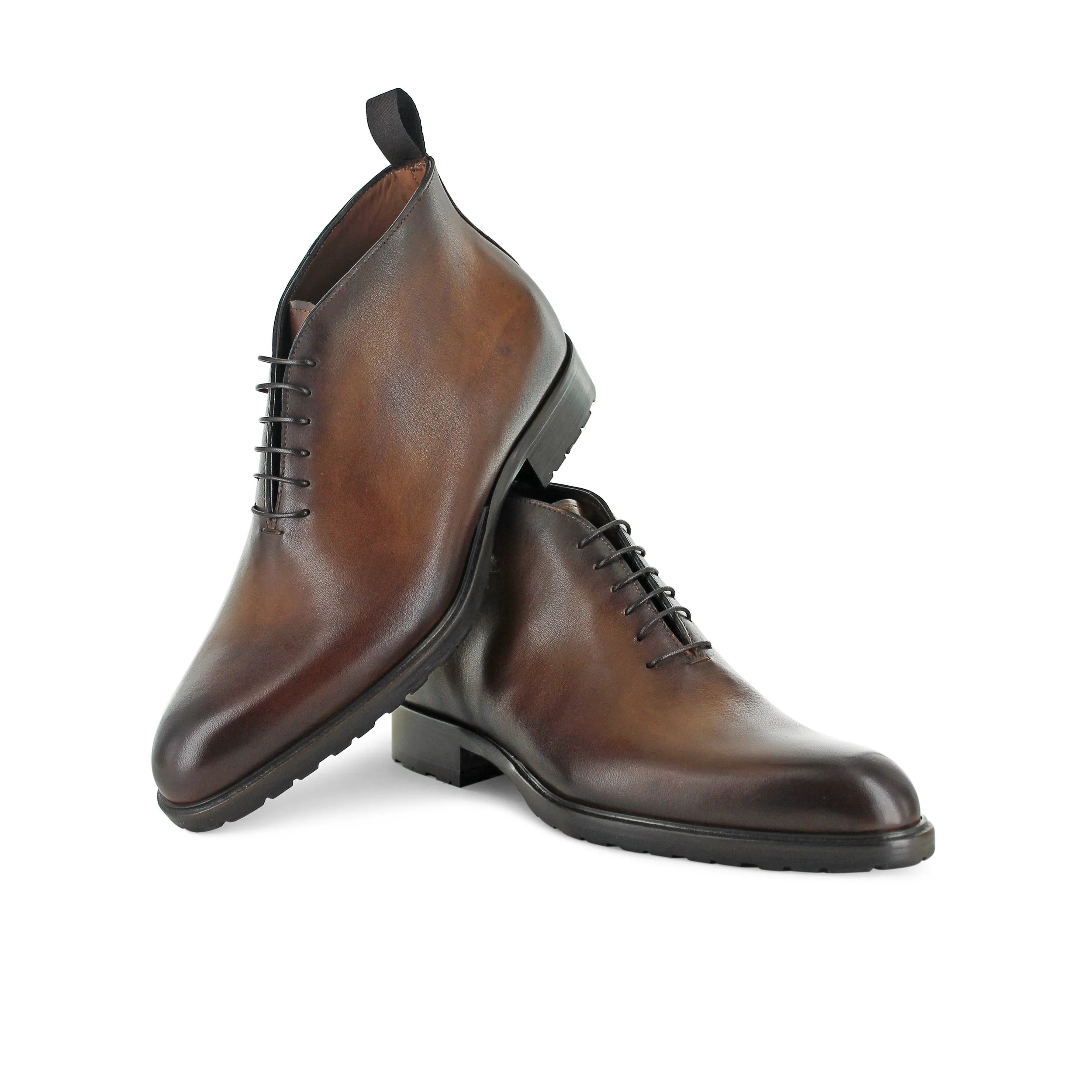 T698 - Chukka Leather Boot Brown