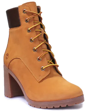 Timberland Allington 6 Inch Block Heel Ankle Boot In Wheat For Women