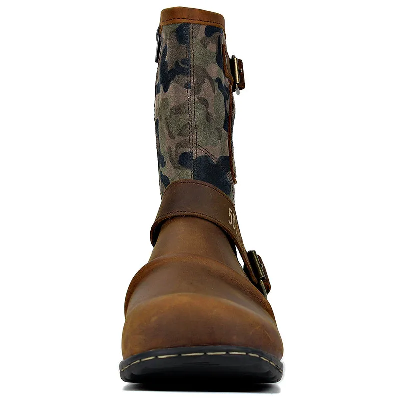 Tom Ryan Vintage Leather Motorcycle Boots