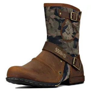 Tom Ryan Vintage Leather Motorcycle Boots