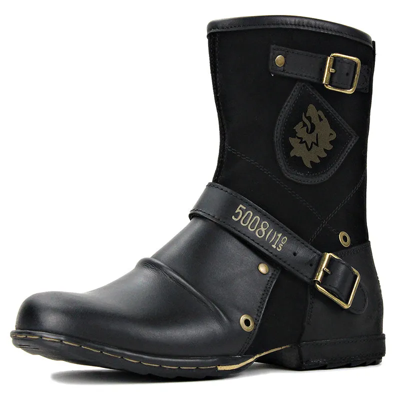 Tom Ryan Vintage Leather Motorcycle Boots