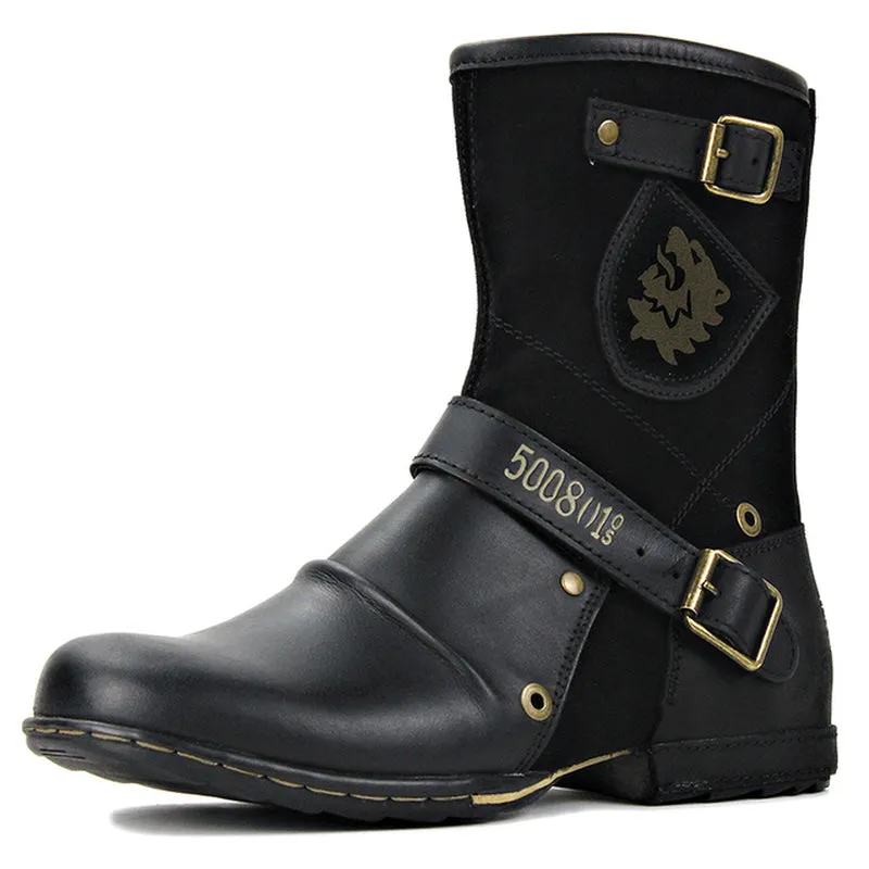 Tom Ryan Vintage Leather Motorcycle Boots
