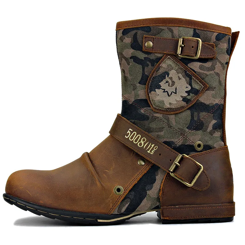 Tom Ryan Vintage Leather Motorcycle Boots