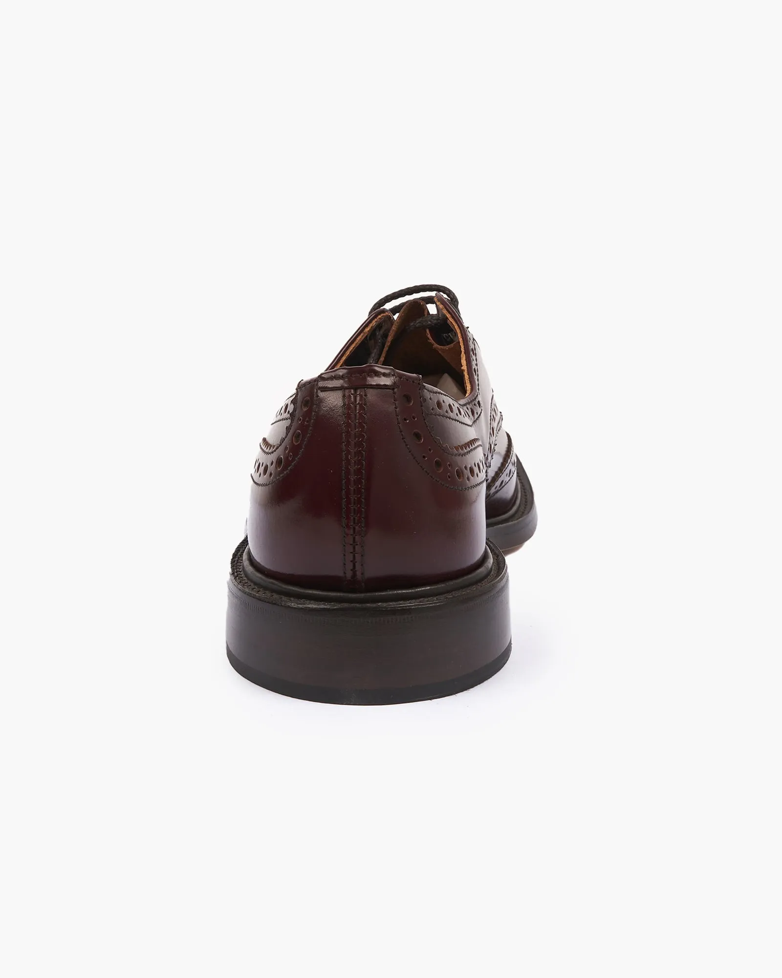 Trickers Bourton Country Derby Brogues - Burgundy Bookbinder / Double Leather Sole