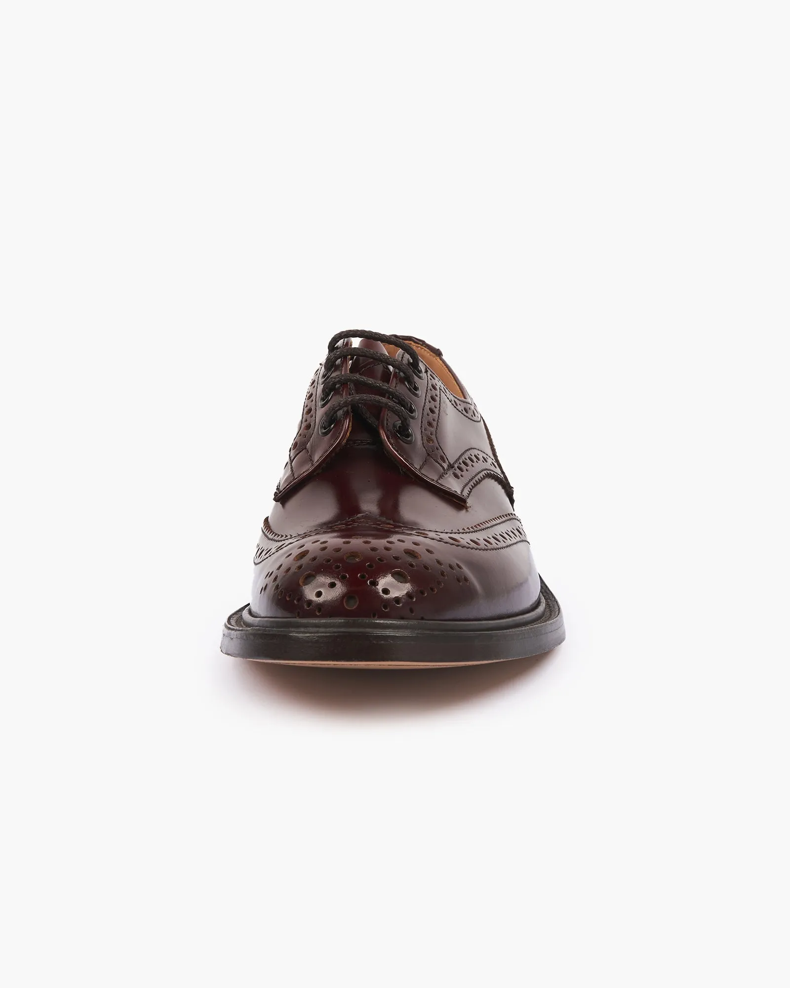 Trickers Bourton Country Derby Brogues - Burgundy Bookbinder / Double Leather Sole