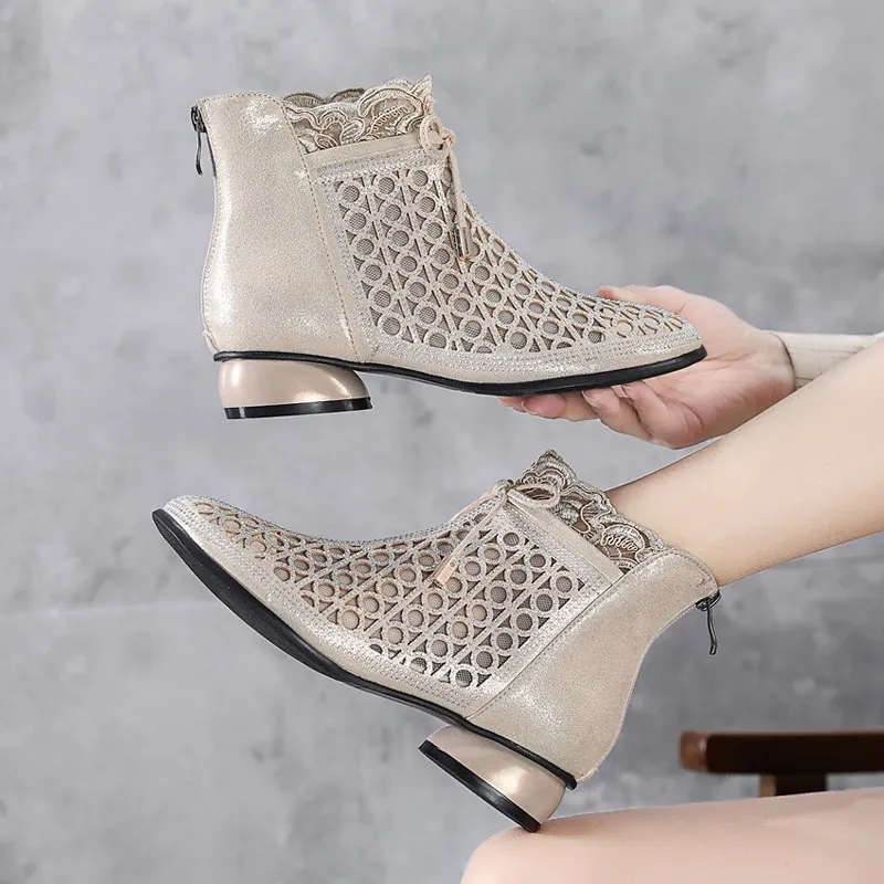 USS Shoes Manuela Women's Rhinestones Spring Ankle Boots