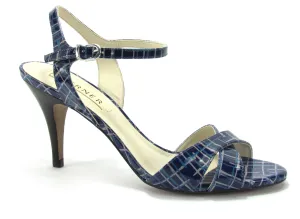 Varnish Blue Sandal Medium Heel - Werner
